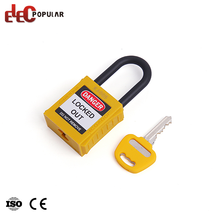 Новый дизайн Multi Color High Security Insulation Shackle Safety Padlock с ключом